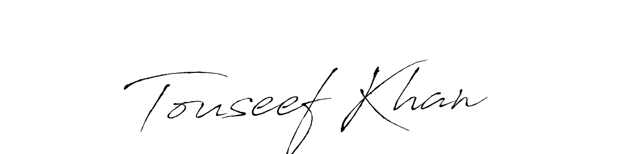 Make a beautiful signature design for name Touseef Khan. Use this online signature maker to create a handwritten signature for free. Touseef Khan signature style 6 images and pictures png