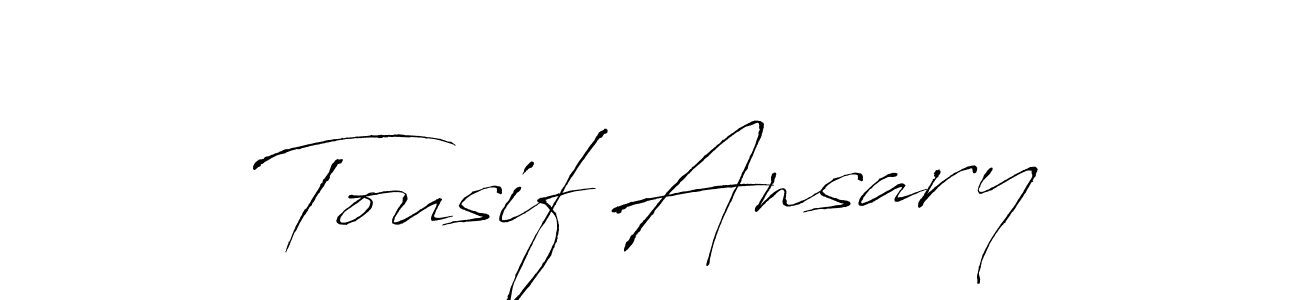 How to make Tousif Ansary signature? Antro_Vectra is a professional autograph style. Create handwritten signature for Tousif Ansary name. Tousif Ansary signature style 6 images and pictures png