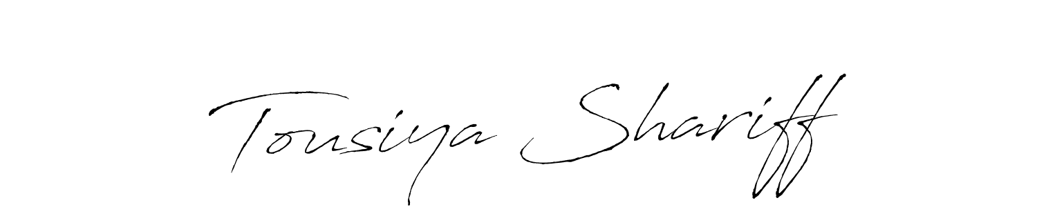 Tousiya Shariff stylish signature style. Best Handwritten Sign (Antro_Vectra) for my name. Handwritten Signature Collection Ideas for my name Tousiya Shariff. Tousiya Shariff signature style 6 images and pictures png