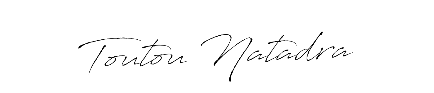 Design your own signature with our free online signature maker. With this signature software, you can create a handwritten (Antro_Vectra) signature for name Toutou Natadra. Toutou Natadra signature style 6 images and pictures png