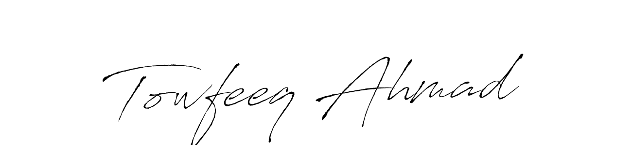 Use a signature maker to create a handwritten signature online. With this signature software, you can design (Antro_Vectra) your own signature for name Towfeeq Ahmad. Towfeeq Ahmad signature style 6 images and pictures png