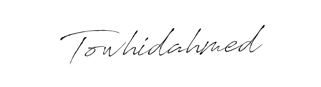 Make a beautiful signature design for name Towhidahmed. With this signature (Antro_Vectra) style, you can create a handwritten signature for free. Towhidahmed signature style 6 images and pictures png