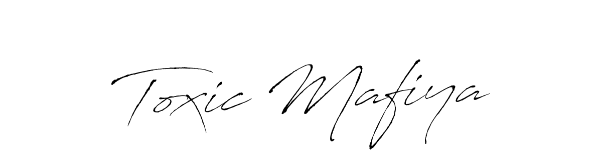 Create a beautiful signature design for name Toxic Mafiya. With this signature (Antro_Vectra) fonts, you can make a handwritten signature for free. Toxic Mafiya signature style 6 images and pictures png