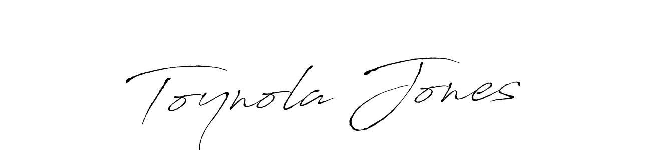 The best way (Antro_Vectra) to make a short signature is to pick only two or three words in your name. The name Toynola Jones include a total of six letters. For converting this name. Toynola Jones signature style 6 images and pictures png