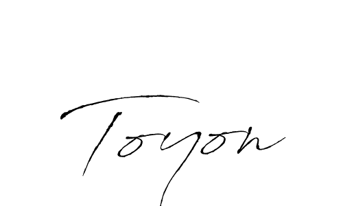 Toyon stylish signature style. Best Handwritten Sign (Antro_Vectra) for my name. Handwritten Signature Collection Ideas for my name Toyon. Toyon signature style 6 images and pictures png