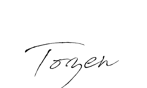 Create a beautiful signature design for name Tozen. With this signature (Antro_Vectra) fonts, you can make a handwritten signature for free. Tozen signature style 6 images and pictures png
