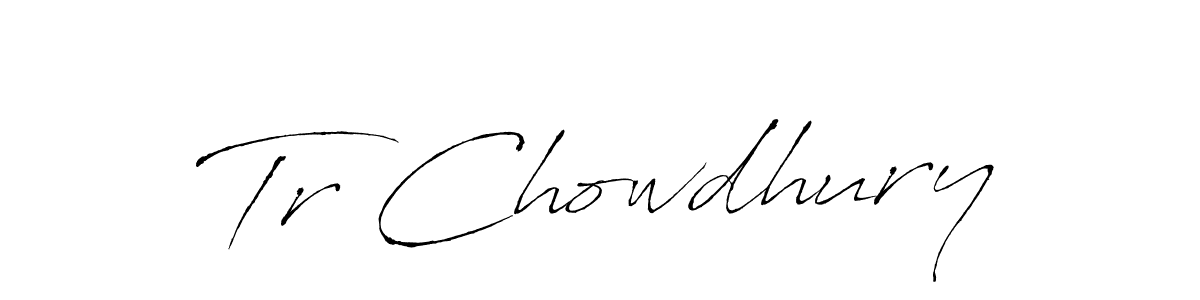 How to make Tr Chowdhury name signature. Use Antro_Vectra style for creating short signs online. This is the latest handwritten sign. Tr Chowdhury signature style 6 images and pictures png