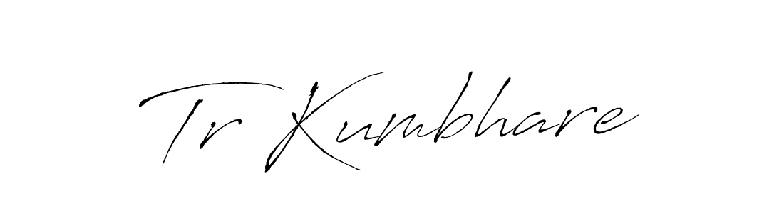 The best way (Antro_Vectra) to make a short signature is to pick only two or three words in your name. The name Tr Kumbhare include a total of six letters. For converting this name. Tr Kumbhare signature style 6 images and pictures png