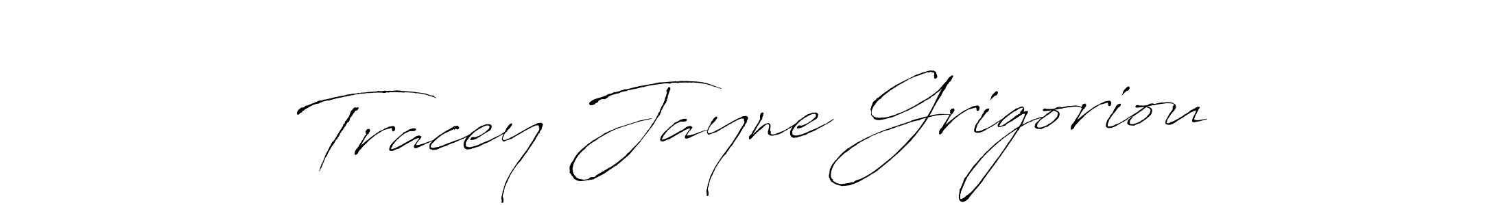 This is the best signature style for the Tracey Jayne Grigoriou name. Also you like these signature font (Antro_Vectra). Mix name signature. Tracey Jayne Grigoriou signature style 6 images and pictures png