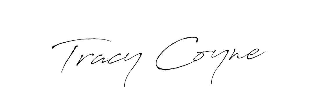 You should practise on your own different ways (Antro_Vectra) to write your name (Tracy Coyne) in signature. don't let someone else do it for you. Tracy Coyne signature style 6 images and pictures png