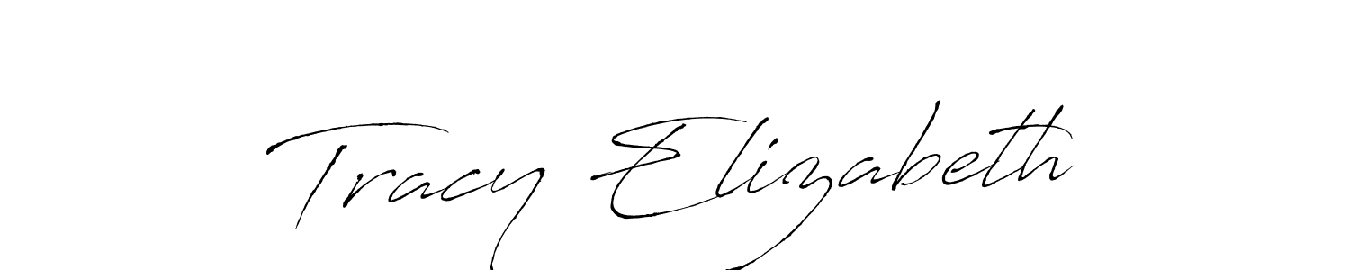 Design your own signature with our free online signature maker. With this signature software, you can create a handwritten (Antro_Vectra) signature for name Tracy Elizabeth. Tracy Elizabeth signature style 6 images and pictures png