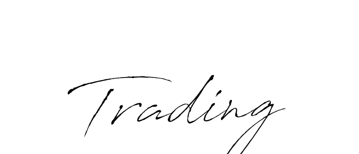 Make a beautiful signature design for name Trading. With this signature (Antro_Vectra) style, you can create a handwritten signature for free. Trading signature style 6 images and pictures png