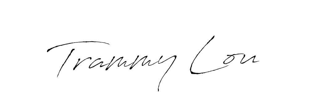 How to make Trammy Lou name signature. Use Antro_Vectra style for creating short signs online. This is the latest handwritten sign. Trammy Lou signature style 6 images and pictures png