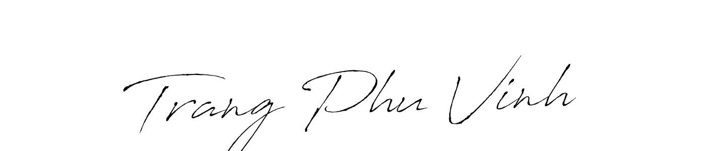 The best way (Antro_Vectra) to make a short signature is to pick only two or three words in your name. The name Trang Phu Vinh include a total of six letters. For converting this name. Trang Phu Vinh signature style 6 images and pictures png