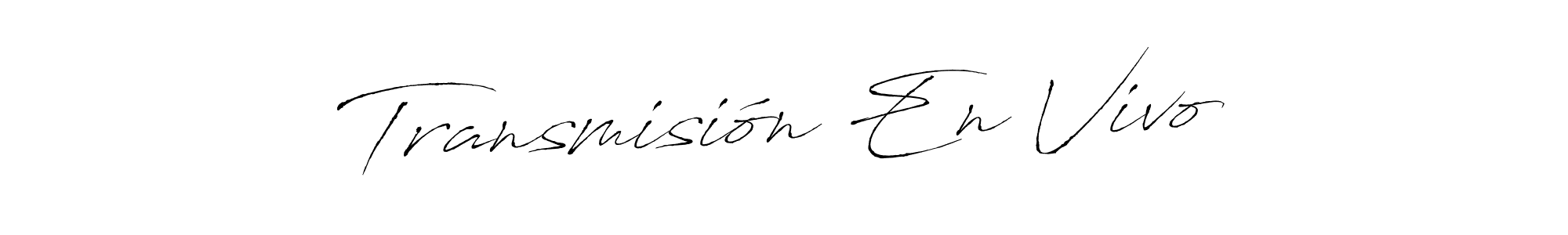 Design your own signature with our free online signature maker. With this signature software, you can create a handwritten (Antro_Vectra) signature for name Transmisión En Vivo. Transmisión En Vivo signature style 6 images and pictures png