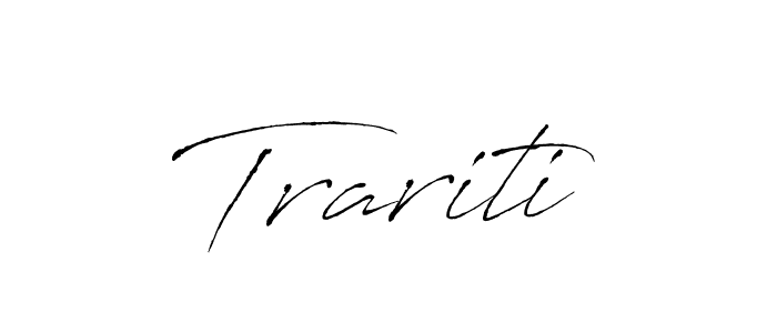 Antro_Vectra is a professional signature style that is perfect for those who want to add a touch of class to their signature. It is also a great choice for those who want to make their signature more unique. Get Trariti name to fancy signature for free. Trariti signature style 6 images and pictures png