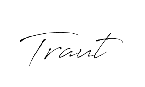 How to make Traut name signature. Use Antro_Vectra style for creating short signs online. This is the latest handwritten sign. Traut signature style 6 images and pictures png