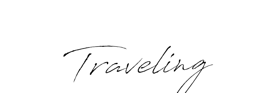 Use a signature maker to create a handwritten signature online. With this signature software, you can design (Antro_Vectra) your own signature for name Traveling. Traveling signature style 6 images and pictures png