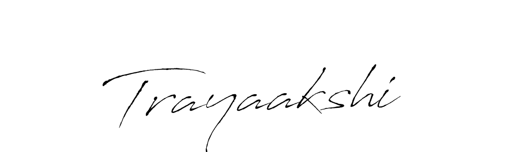 if you are searching for the best signature style for your name Trayaakshi. so please give up your signature search. here we have designed multiple signature styles  using Antro_Vectra. Trayaakshi signature style 6 images and pictures png