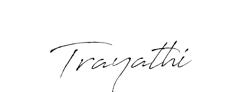 Create a beautiful signature design for name Trayathi. With this signature (Antro_Vectra) fonts, you can make a handwritten signature for free. Trayathi signature style 6 images and pictures png