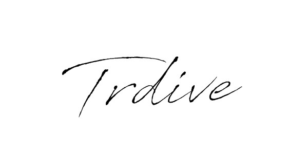 How to make Trdive name signature. Use Antro_Vectra style for creating short signs online. This is the latest handwritten sign. Trdive signature style 6 images and pictures png