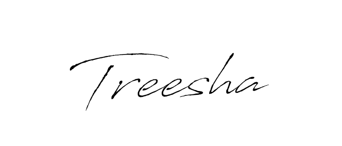 Design your own signature with our free online signature maker. With this signature software, you can create a handwritten (Antro_Vectra) signature for name Treesha. Treesha signature style 6 images and pictures png