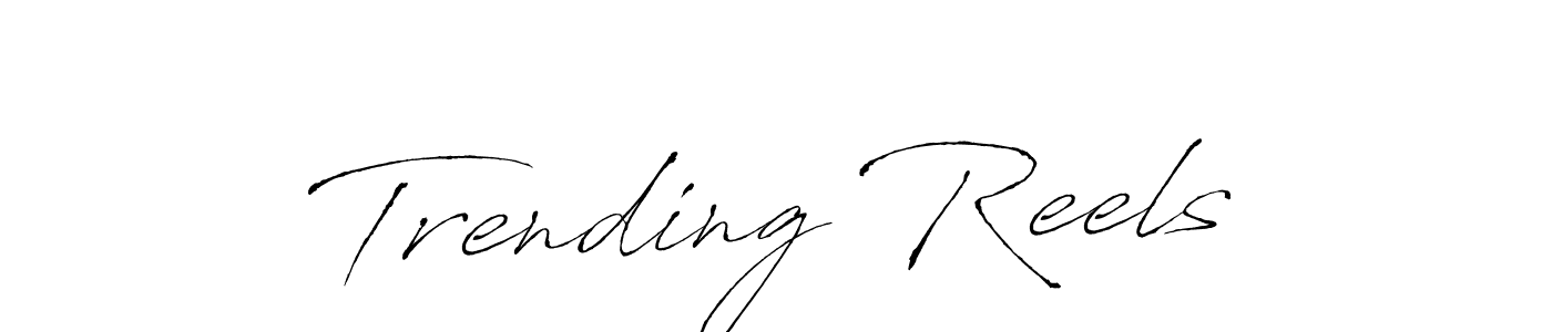 Use a signature maker to create a handwritten signature online. With this signature software, you can design (Antro_Vectra) your own signature for name Trending Reels. Trending Reels signature style 6 images and pictures png