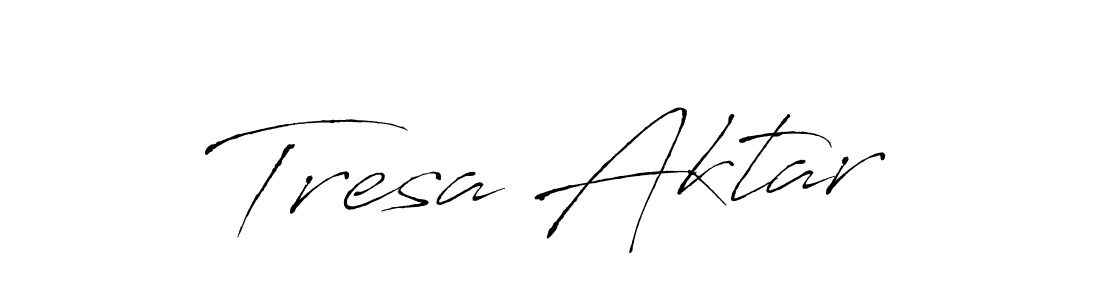 Design your own signature with our free online signature maker. With this signature software, you can create a handwritten (Antro_Vectra) signature for name Tresa Aktar. Tresa Aktar signature style 6 images and pictures png