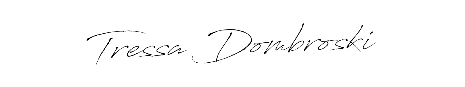 Create a beautiful signature design for name Tressa Dombroski. With this signature (Antro_Vectra) fonts, you can make a handwritten signature for free. Tressa Dombroski signature style 6 images and pictures png