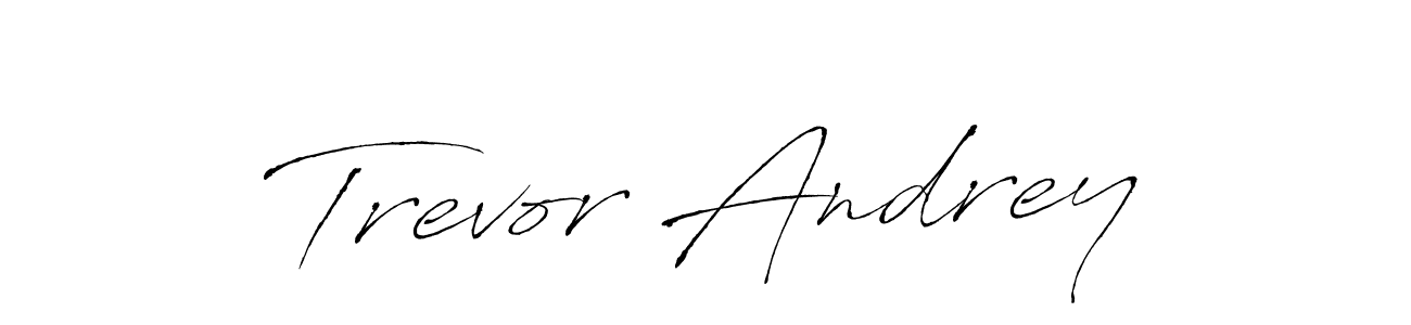 The best way (Antro_Vectra) to make a short signature is to pick only two or three words in your name. The name Trevor Andrey include a total of six letters. For converting this name. Trevor Andrey signature style 6 images and pictures png