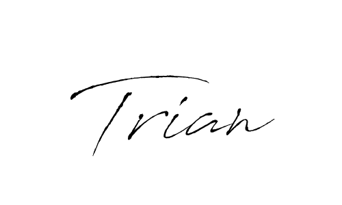 How to make Trian name signature. Use Antro_Vectra style for creating short signs online. This is the latest handwritten sign. Trian signature style 6 images and pictures png