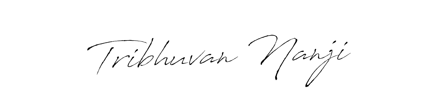 Make a beautiful signature design for name Tribhuvan Nanji. With this signature (Antro_Vectra) style, you can create a handwritten signature for free. Tribhuvan Nanji signature style 6 images and pictures png
