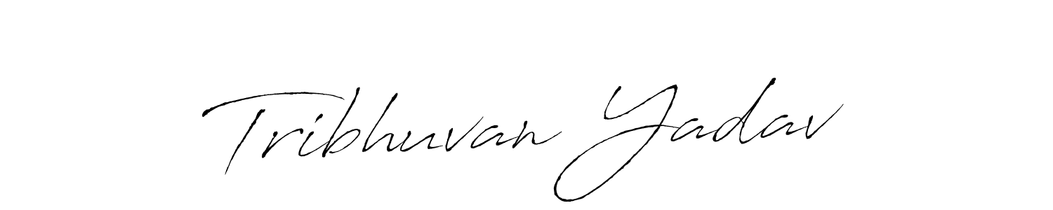 How to make Tribhuvan Yadav name signature. Use Antro_Vectra style for creating short signs online. This is the latest handwritten sign. Tribhuvan Yadav signature style 6 images and pictures png