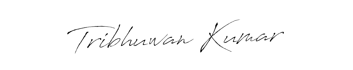 The best way (Antro_Vectra) to make a short signature is to pick only two or three words in your name. The name Tribhuwan Kumar include a total of six letters. For converting this name. Tribhuwan Kumar signature style 6 images and pictures png