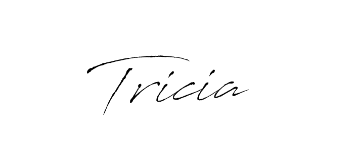 The best way (Antro_Vectra) to make a short signature is to pick only two or three words in your name. The name Tricia  include a total of six letters. For converting this name. Tricia  signature style 6 images and pictures png