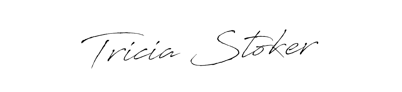 Make a beautiful signature design for name Tricia Stoker. With this signature (Antro_Vectra) style, you can create a handwritten signature for free. Tricia Stoker signature style 6 images and pictures png