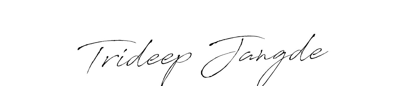 It looks lik you need a new signature style for name Trideep Jangde. Design unique handwritten (Antro_Vectra) signature with our free signature maker in just a few clicks. Trideep Jangde signature style 6 images and pictures png