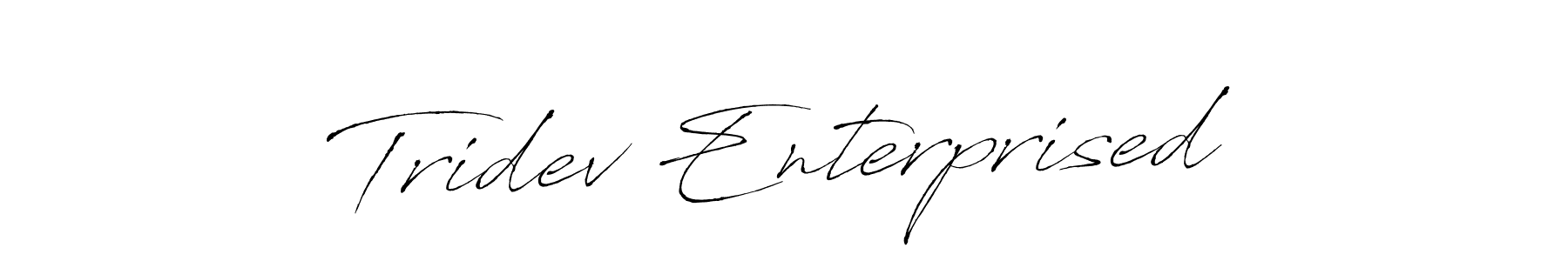 Make a beautiful signature design for name Tridev Enterprised. With this signature (Antro_Vectra) style, you can create a handwritten signature for free. Tridev Enterprised signature style 6 images and pictures png