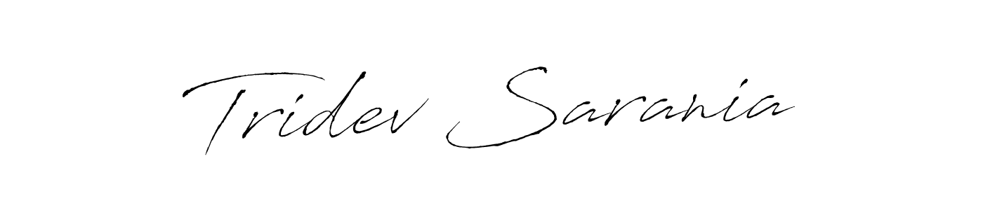 if you are searching for the best signature style for your name Tridev Sarania. so please give up your signature search. here we have designed multiple signature styles  using Antro_Vectra. Tridev Sarania signature style 6 images and pictures png