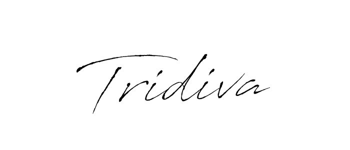 How to make Tridiva name signature. Use Antro_Vectra style for creating short signs online. This is the latest handwritten sign. Tridiva signature style 6 images and pictures png