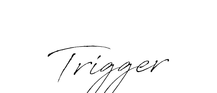 Make a beautiful signature design for name Trigger. With this signature (Antro_Vectra) style, you can create a handwritten signature for free. Trigger signature style 6 images and pictures png