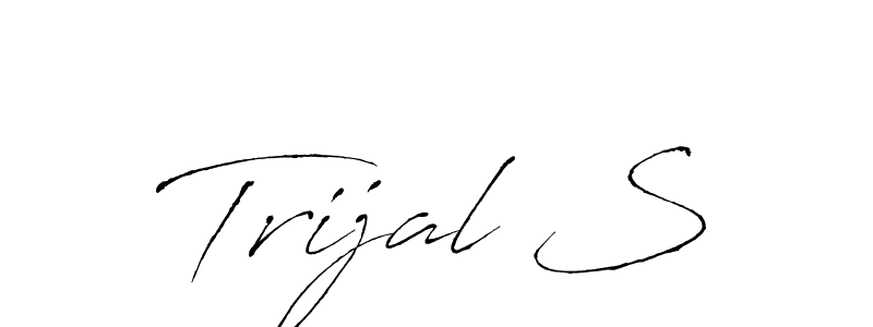 Also You can easily find your signature by using the search form. We will create Trijal S name handwritten signature images for you free of cost using Antro_Vectra sign style. Trijal S signature style 6 images and pictures png