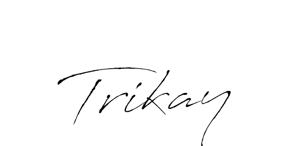 Design your own signature with our free online signature maker. With this signature software, you can create a handwritten (Antro_Vectra) signature for name Trikay. Trikay signature style 6 images and pictures png