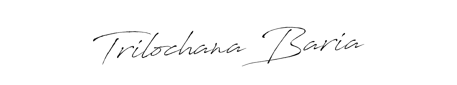 Design your own signature with our free online signature maker. With this signature software, you can create a handwritten (Antro_Vectra) signature for name Trilochana Baria. Trilochana Baria signature style 6 images and pictures png