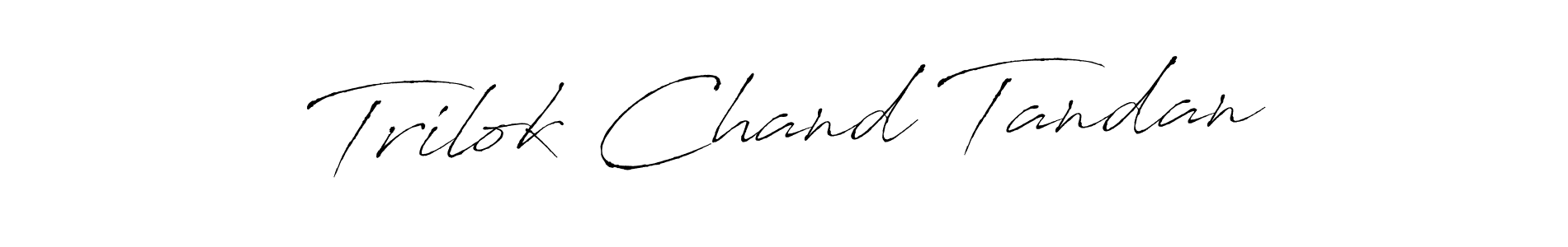 Antro_Vectra is a professional signature style that is perfect for those who want to add a touch of class to their signature. It is also a great choice for those who want to make their signature more unique. Get Trilok Chand Tandan name to fancy signature for free. Trilok Chand Tandan signature style 6 images and pictures png