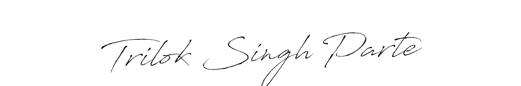 How to make Trilok Singh Parte name signature. Use Antro_Vectra style for creating short signs online. This is the latest handwritten sign. Trilok Singh Parte signature style 6 images and pictures png