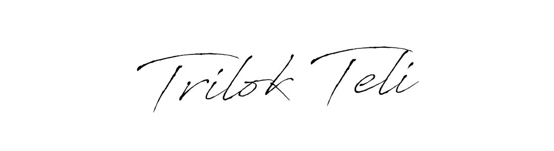 Antro_Vectra is a professional signature style that is perfect for those who want to add a touch of class to their signature. It is also a great choice for those who want to make their signature more unique. Get Trilok Teli name to fancy signature for free. Trilok Teli signature style 6 images and pictures png