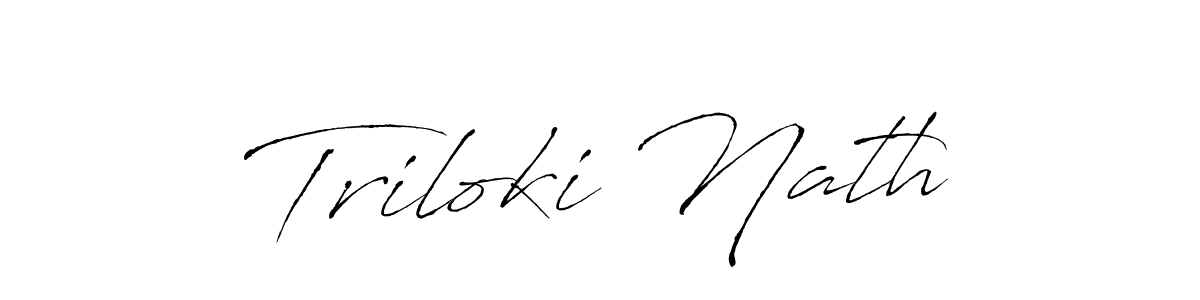 Design your own signature with our free online signature maker. With this signature software, you can create a handwritten (Antro_Vectra) signature for name Triloki Nath. Triloki Nath signature style 6 images and pictures png