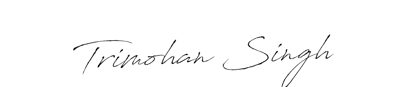 Make a beautiful signature design for name Trimohan Singh. With this signature (Antro_Vectra) style, you can create a handwritten signature for free. Trimohan Singh signature style 6 images and pictures png