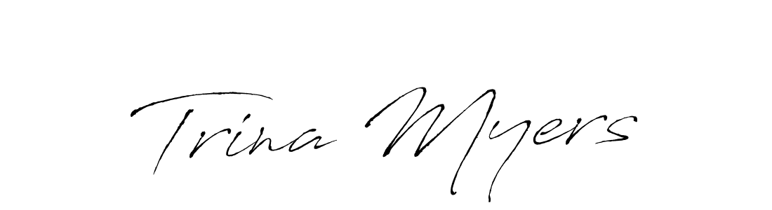 Make a beautiful signature design for name Trina Myers. With this signature (Antro_Vectra) style, you can create a handwritten signature for free. Trina Myers signature style 6 images and pictures png